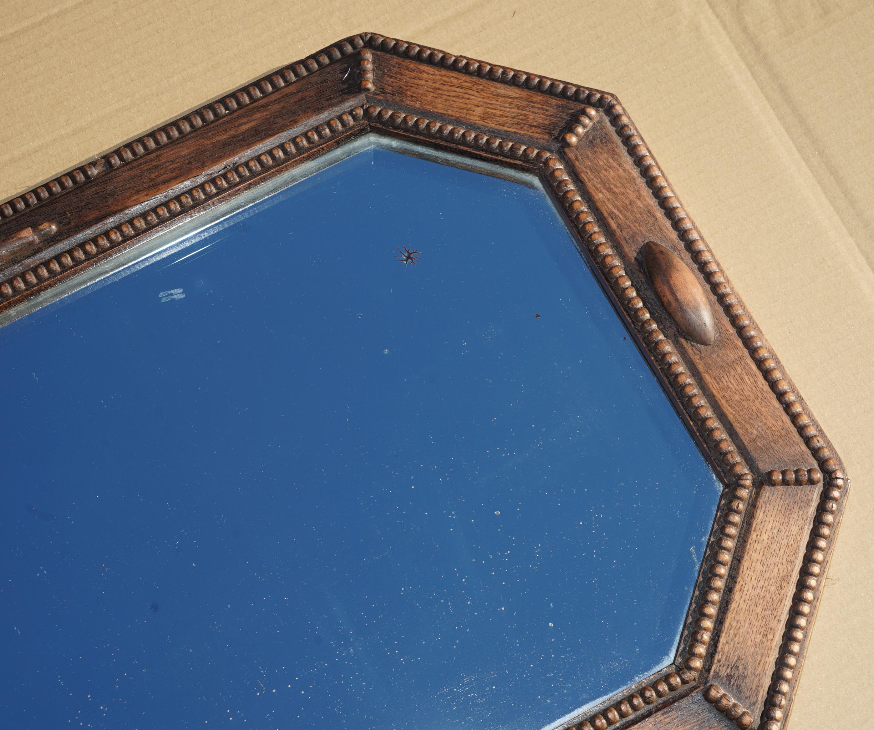 Edwardian ANTIQUE EDWARDIAN CIRCA 1910 SCOTTISH WALL MOUNTED CARVED BOBBIN TURNED MiRROR For Sale