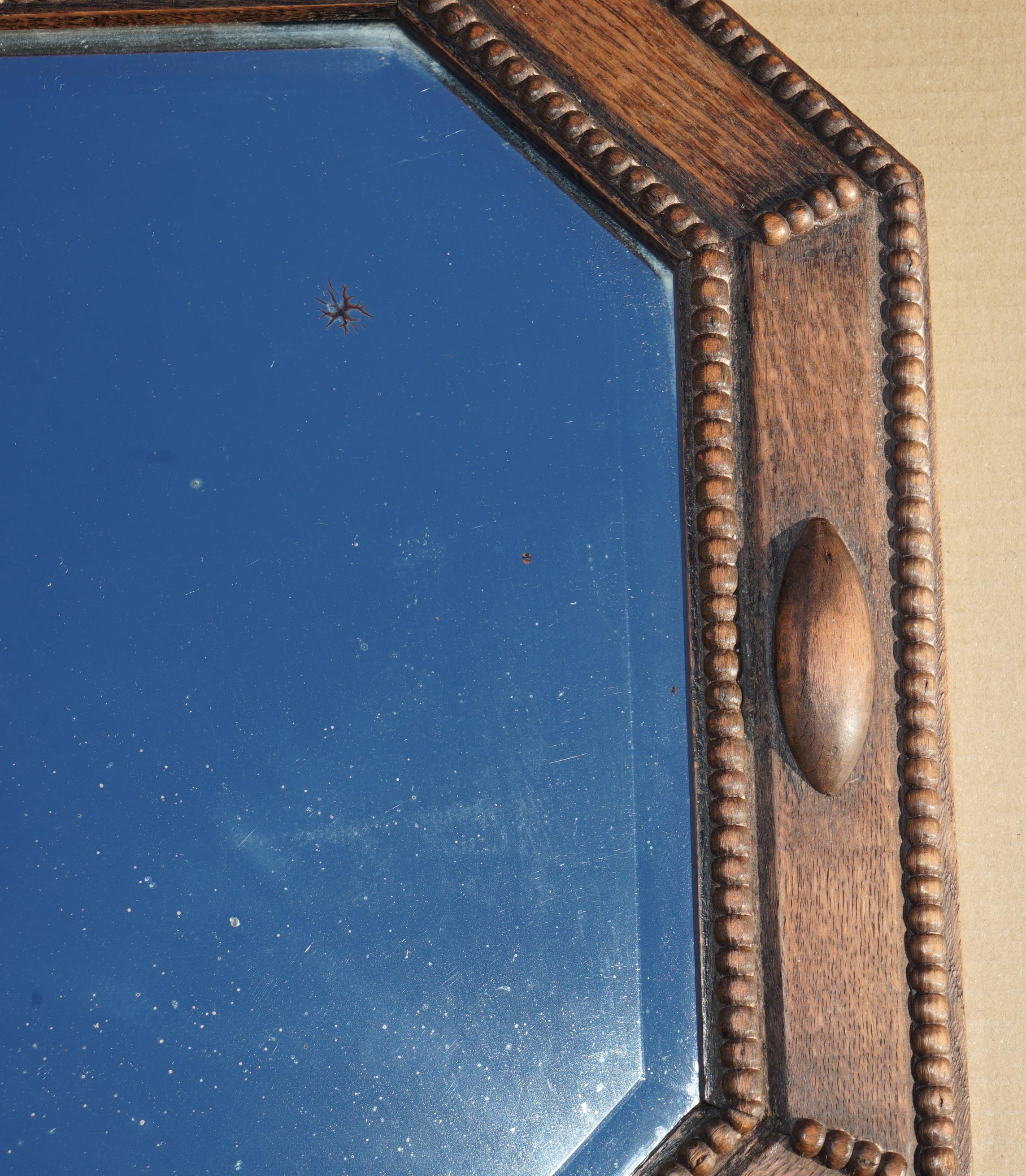 Early 20th Century ANTIQUE EDWARDIAN CIRCA 1910 SCOTTISH WALL MOUNTED CARVED BOBBIN TURNED MiRROR For Sale