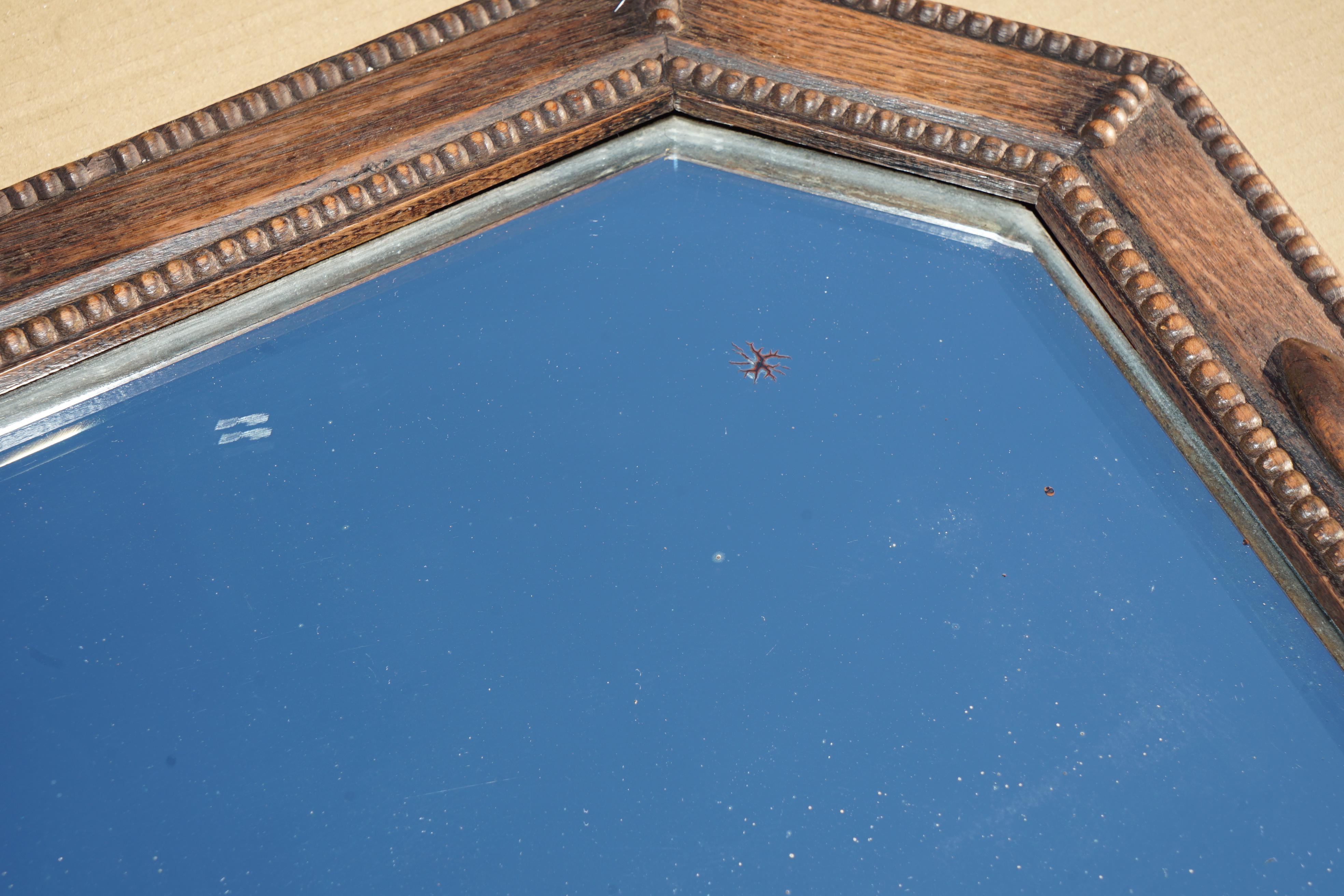 Mirror ANTIQUE EDWARDIAN CIRCA 1910 SCOTTISH WALL MOUNTED CARVED BOBBIN TURNED MiRROR For Sale