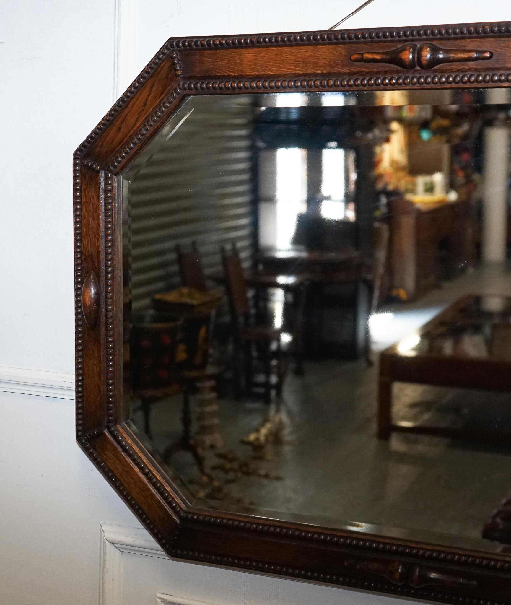 ANTICA CASA DI CAMPAGNA EDOARDIANA DEL 1920 CIRCA  BOBINA INTAGLIATA MONTATA A PARETE  MiRROR in vendita 3