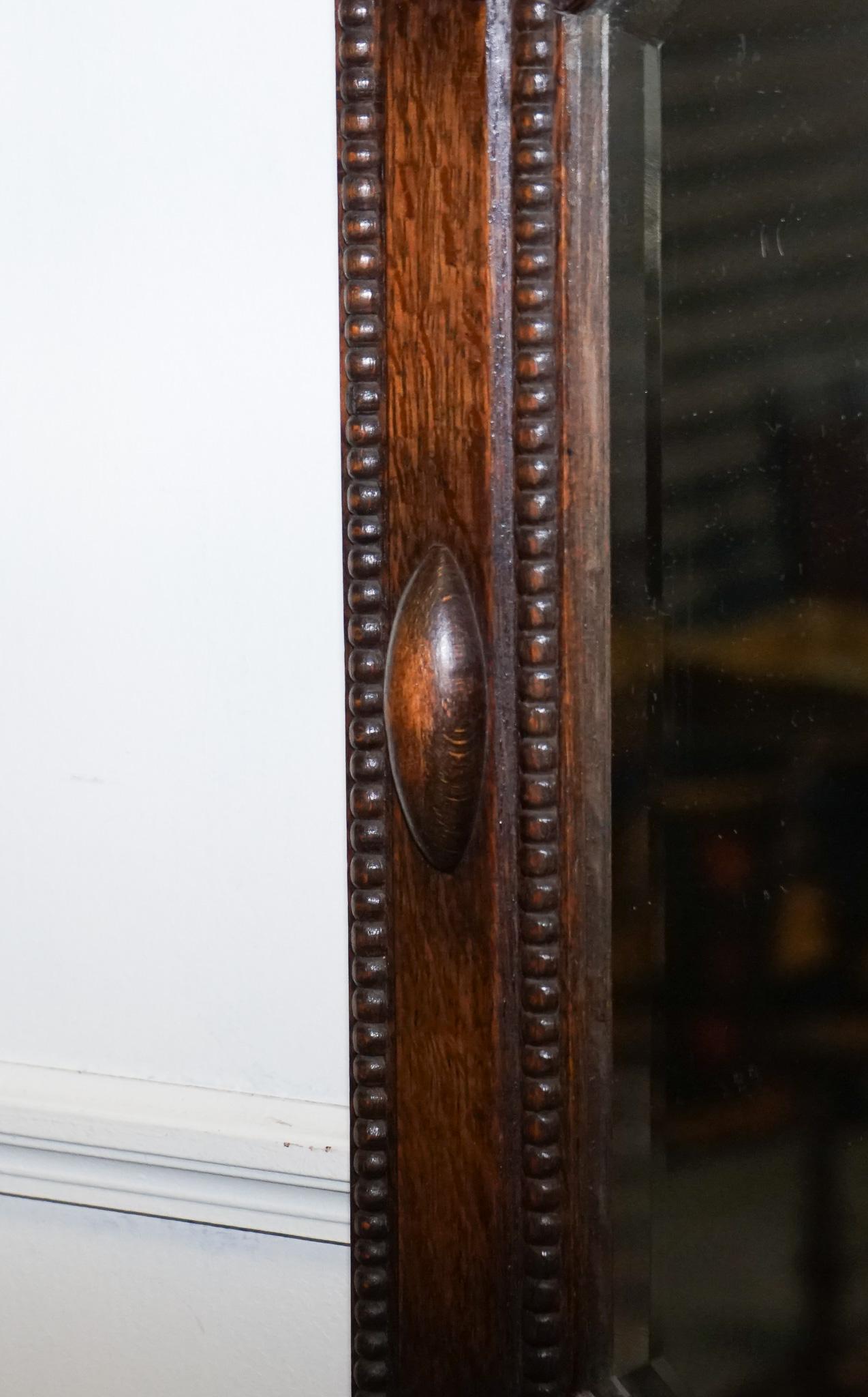 ANTICA CASA DI CAMPAGNA EDOARDIANA DEL 1920 CIRCA  BOBINA INTAGLIATA MONTATA A PARETE  MiRROR in vendita 1