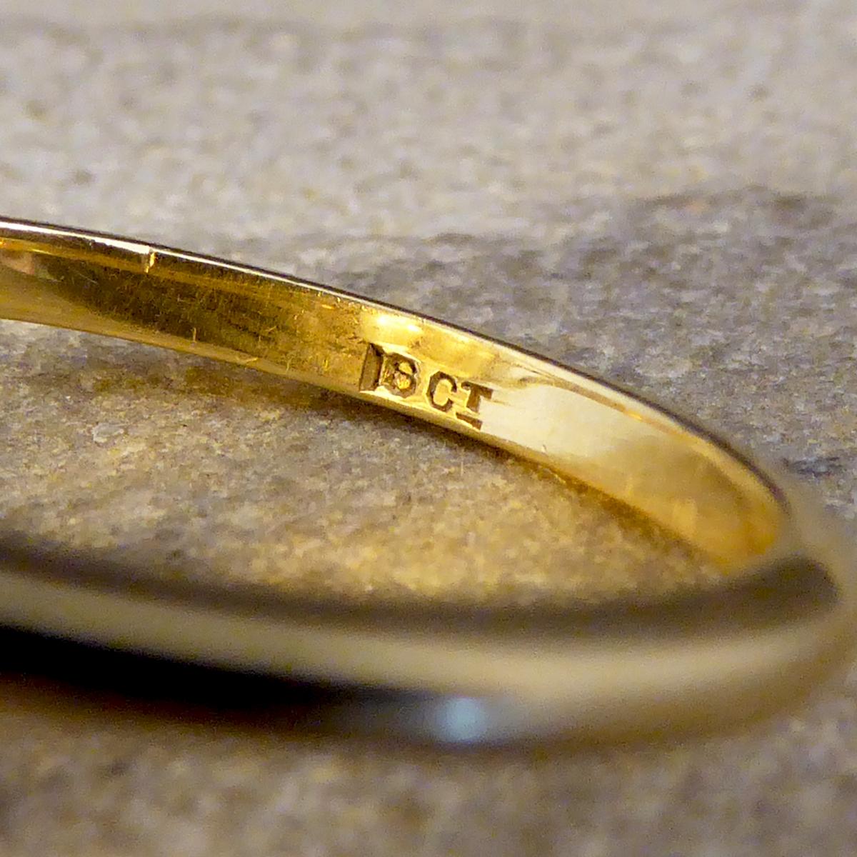 Women's or Men's Antique Edwardian Citrene Ring in 18 Carat Yellow Gold