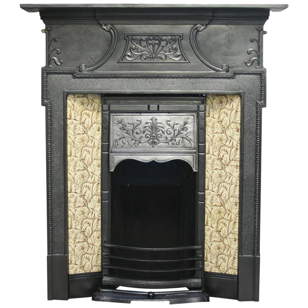 Antique Edwardian Coalbrookdale Combination Fireplace Grate