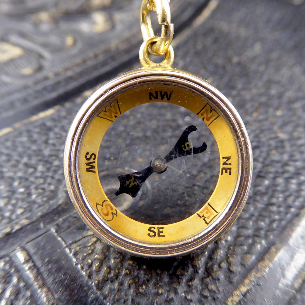 antique compass pendant