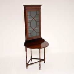 Antique Edwardian Corner Cabinet / Table