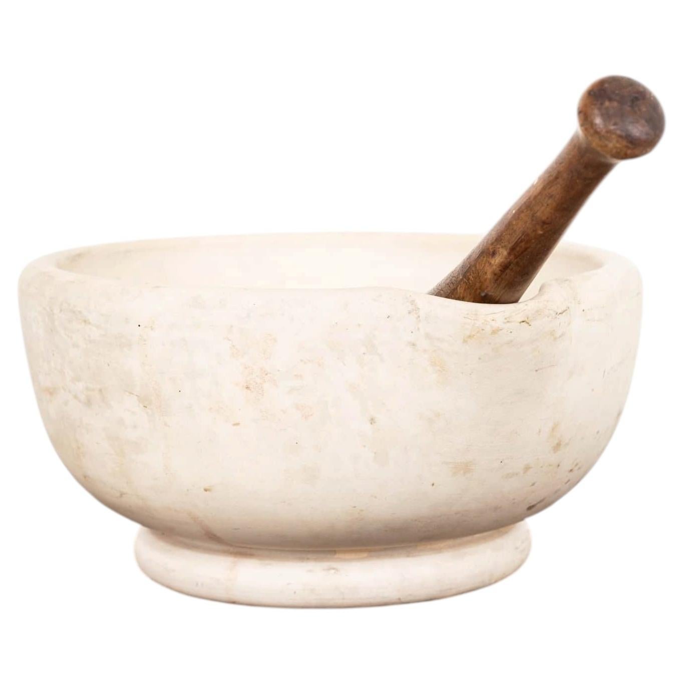 Antique Edwardian Country House Porcelain Pestle & Mortar Kitchen Decoration