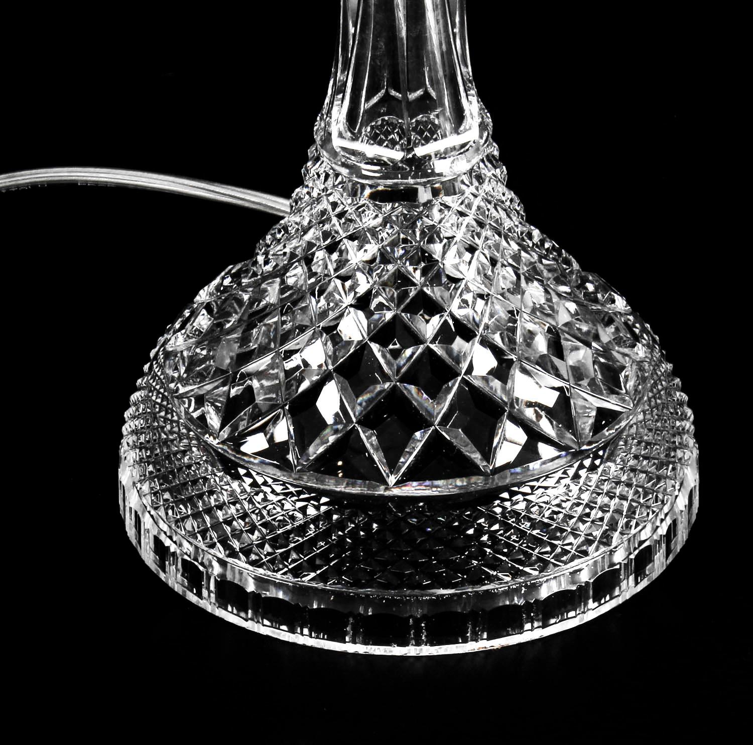 Antique Edwardian Crystal Cut-Glass Table Lamp, Early 20th Century In Good Condition In London, GB