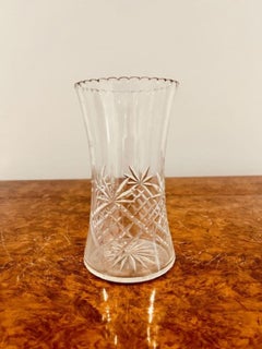 Antique Edwardian cut glass vase