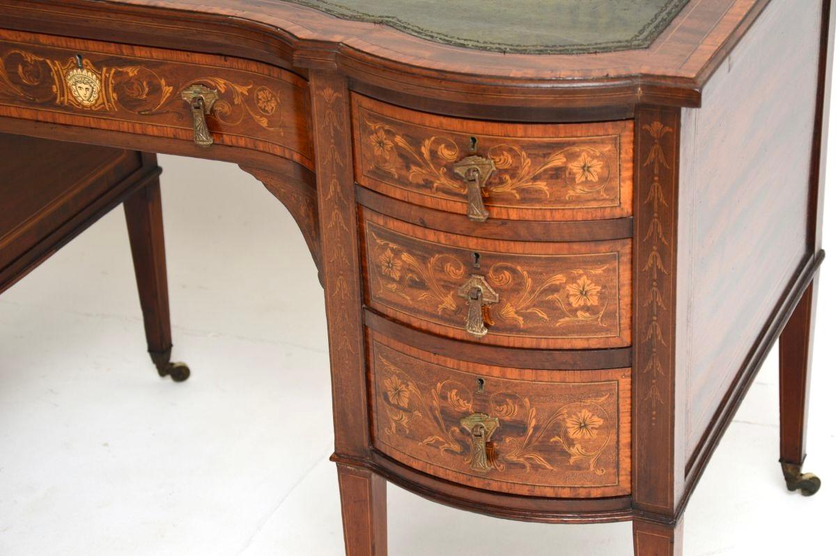 Antique Edwardian Desk by Edwards and Roberts For Sale 6
