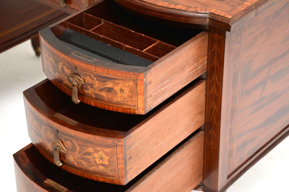 Antique Edwardian Desk by Edwards and Roberts For Sale 7