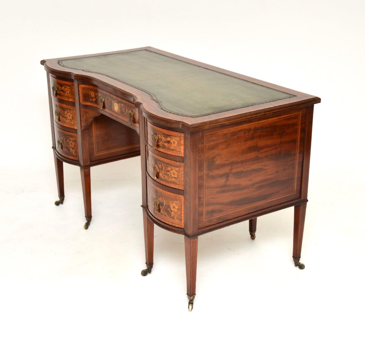 Early 20th Century Antique Edwardian Desk by Edwards and Roberts For Sale