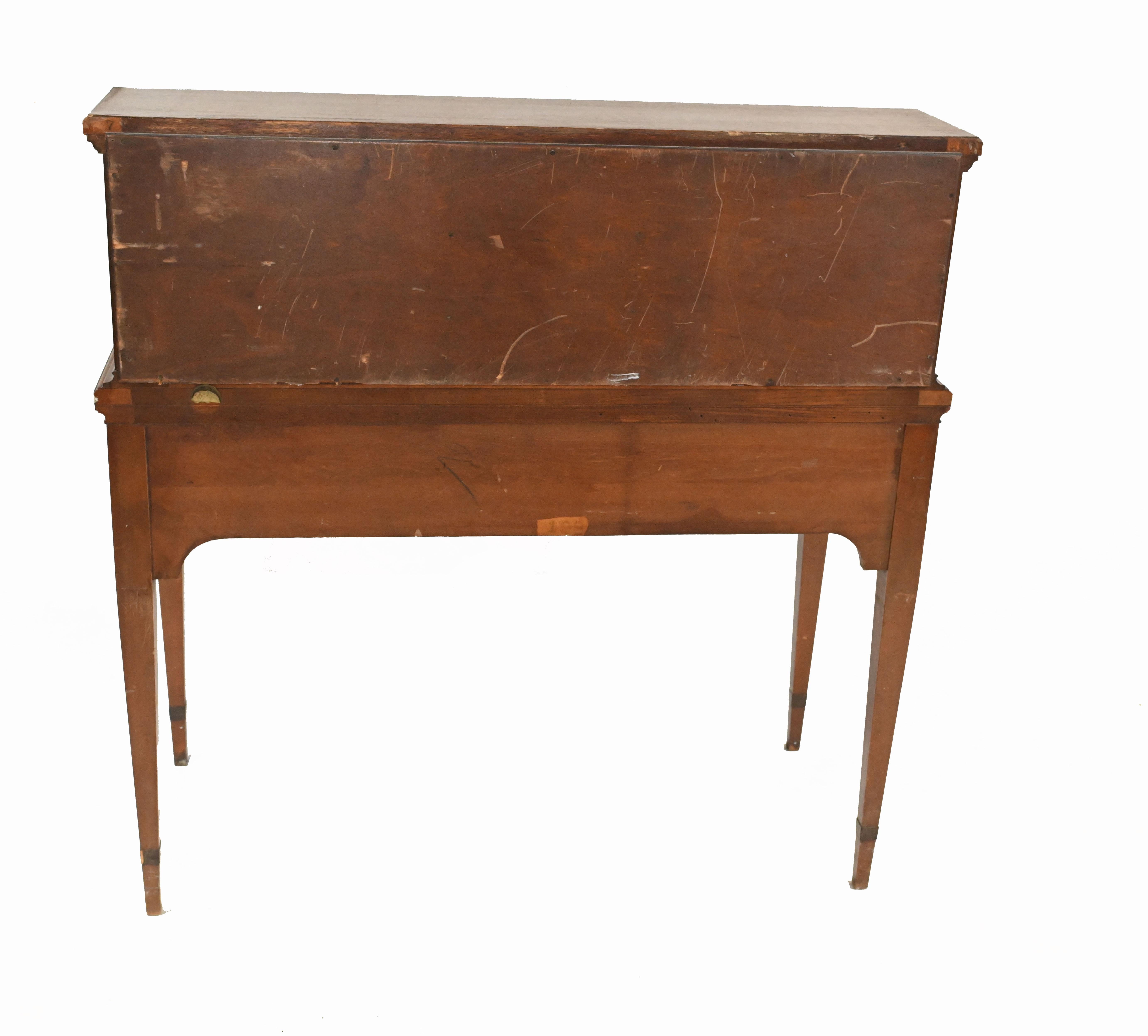 Antique Edwardian Desk Writing Table, Mahogany Sheraton 6