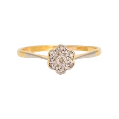 Antique Edwardian Diamond Daisy Ring