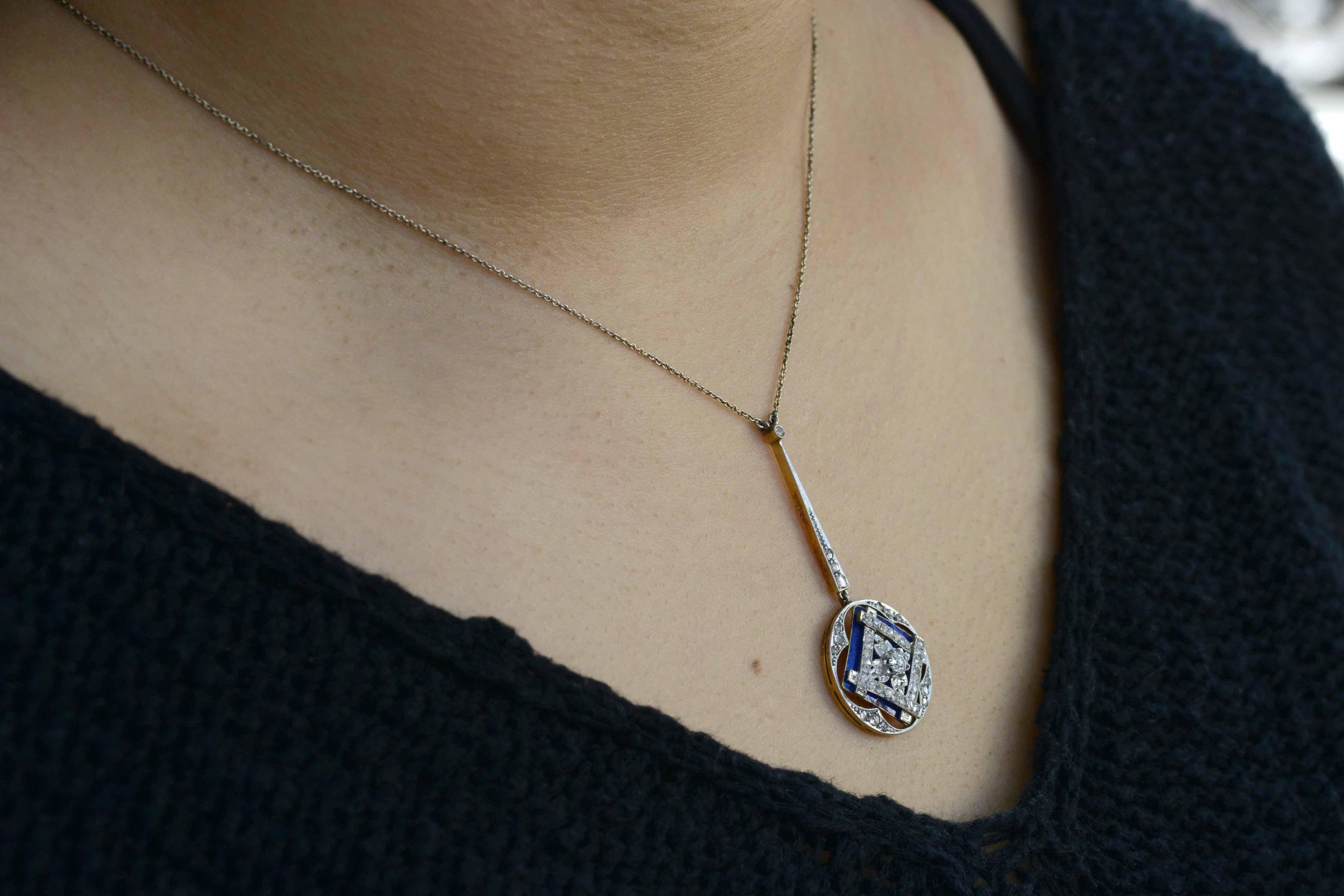 vintage drop necklace