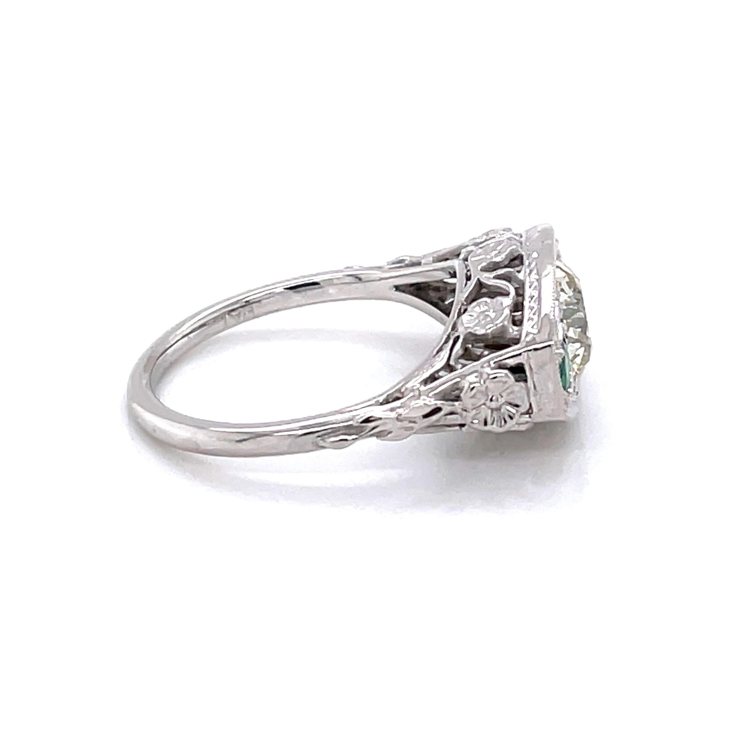 emerald filigree ring