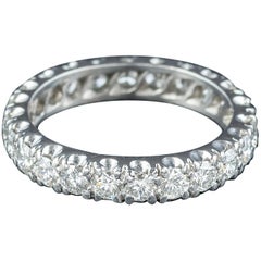 Antique Edwardian Diamond Eternity Ring Platinum, circa 1915