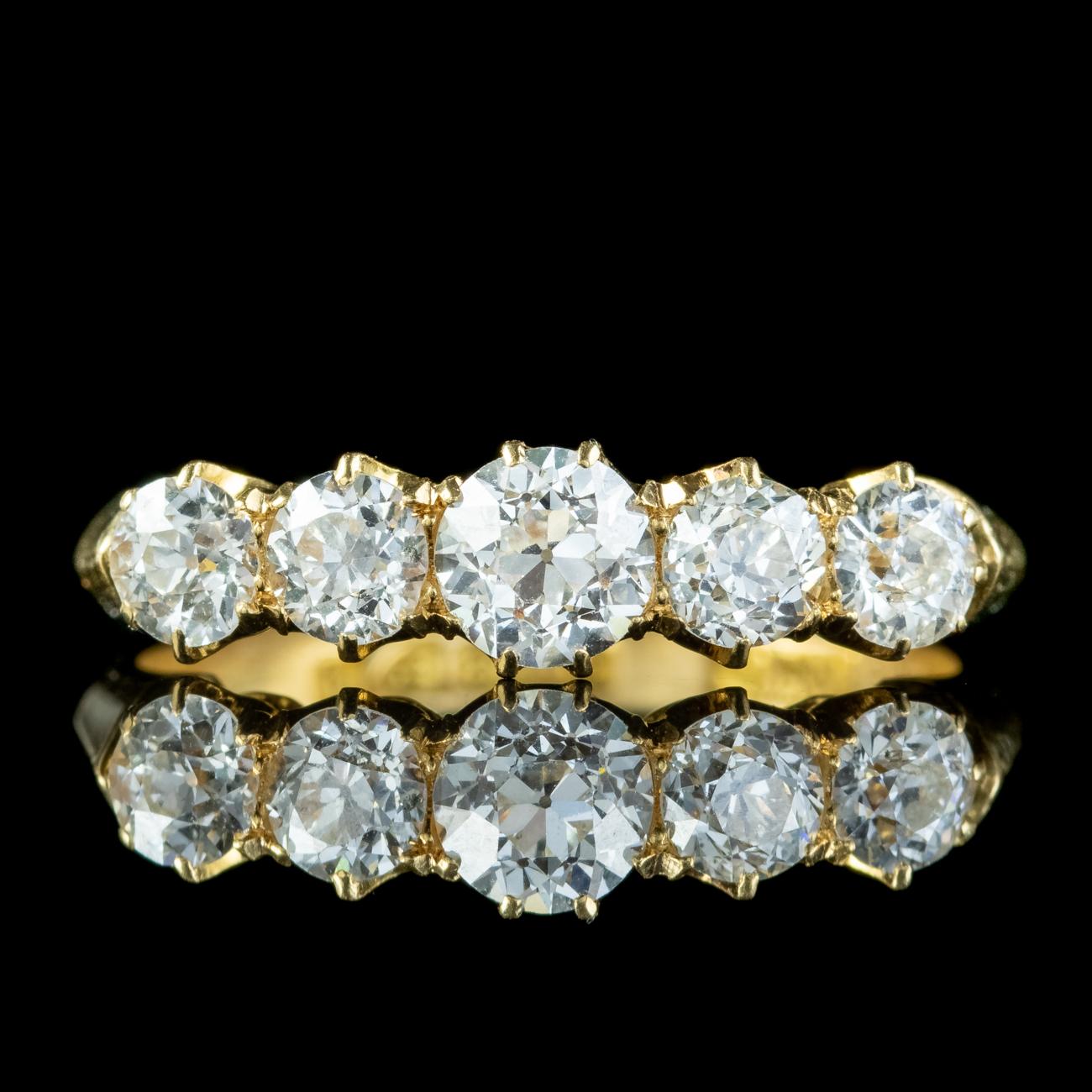 edwardian 5 stone diamond ring