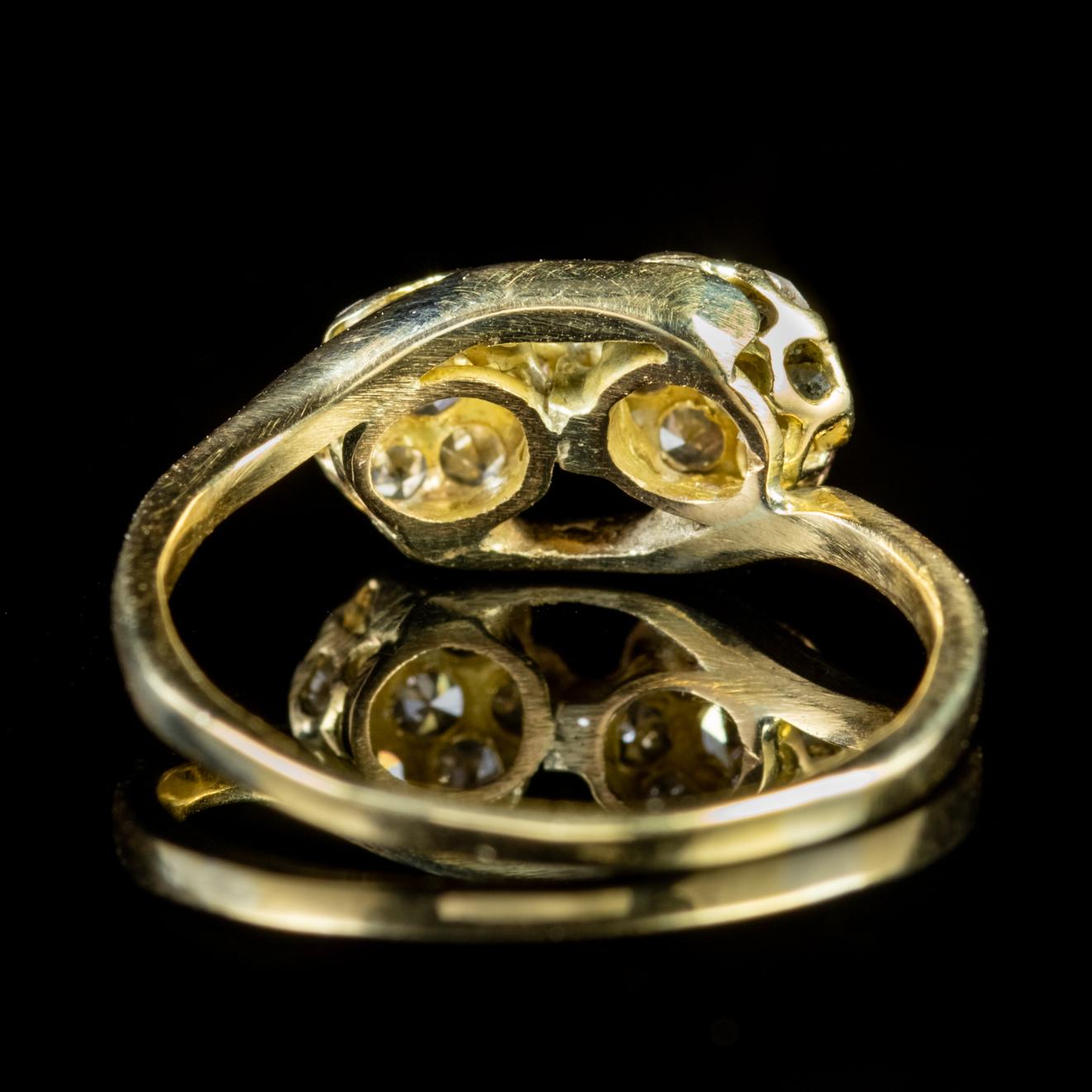 Antique Edwardian Diamond Flower Cluster Ring 18 Carat Gold, circa 1910 In Good Condition For Sale In Lancaster, Lancashire