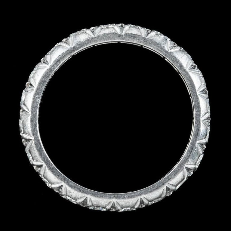 Full Ring Antique Edwardian Diamond Full Eternity Ring in 3ct For Sale at 1stDibs
