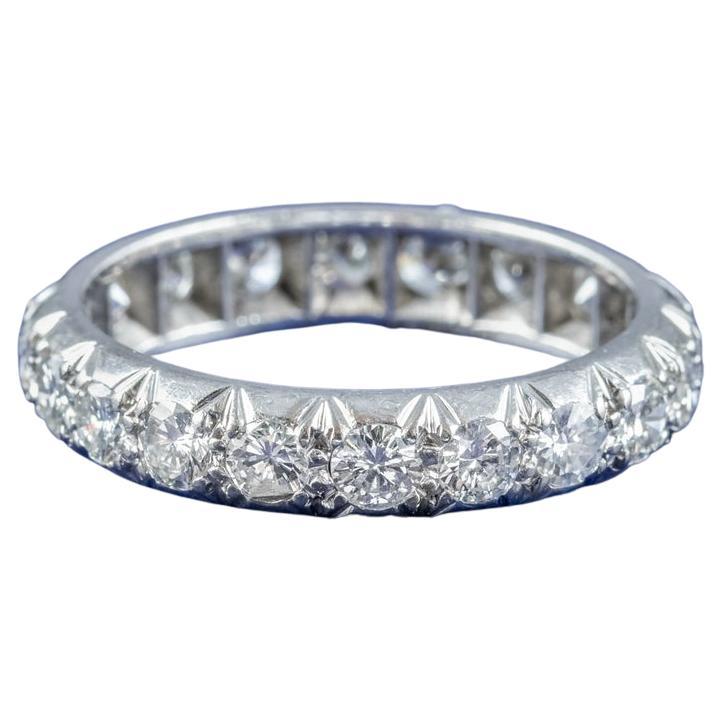 Antique Edwardian Diamond Full Eternity Ring in 3ct For Sale