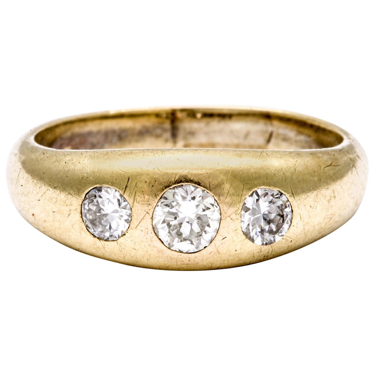 Antique Edwardian Diamond Gypsy Set Ring at 1stDibs | edwardian wedding ...