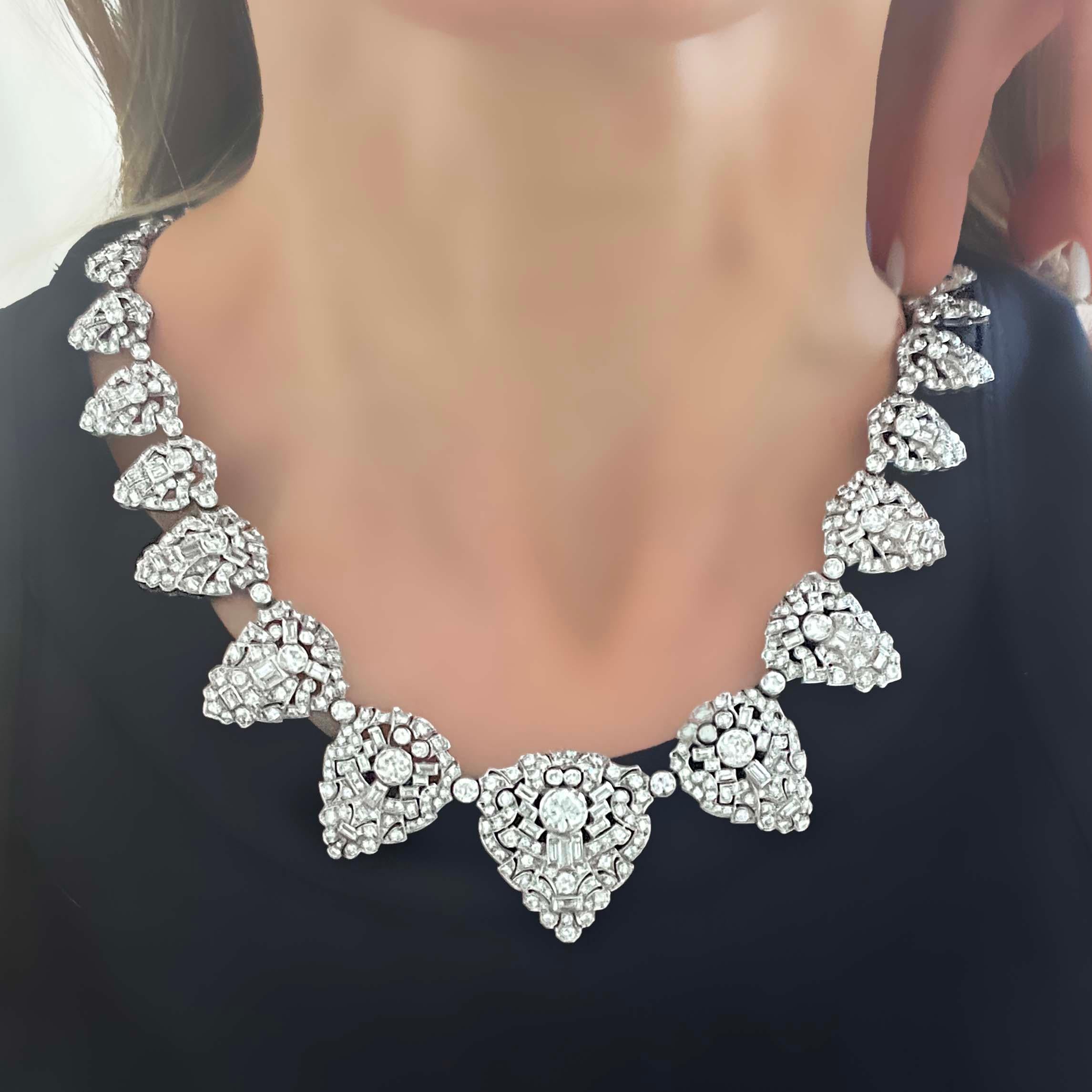 Mixed Cut Antique Edwardian Diamond Necklace