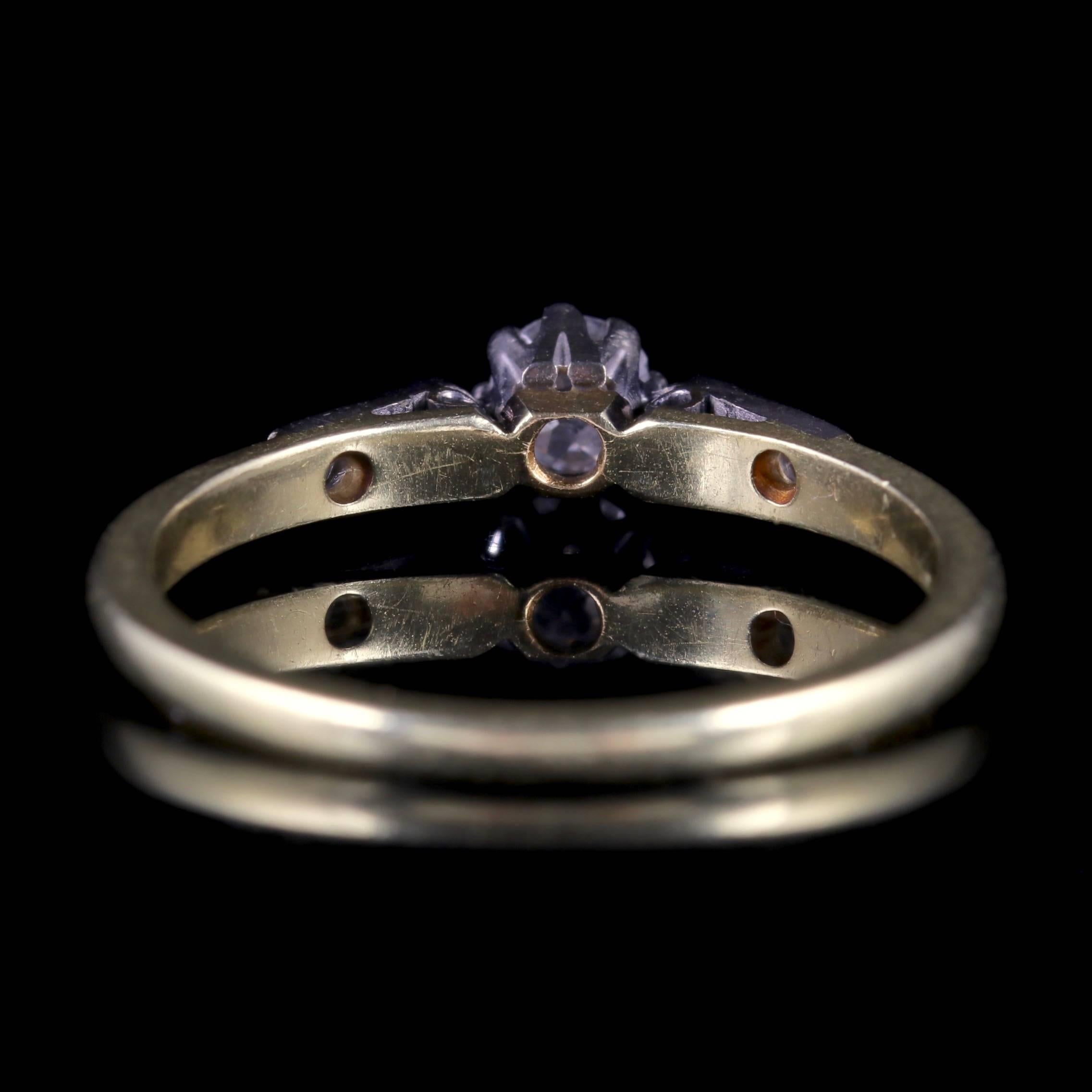 Antique Edwardian Diamond Ring 18 Carat Gold Engagement Ring, circa 1915 In Excellent Condition In Lancaster, Lancashire