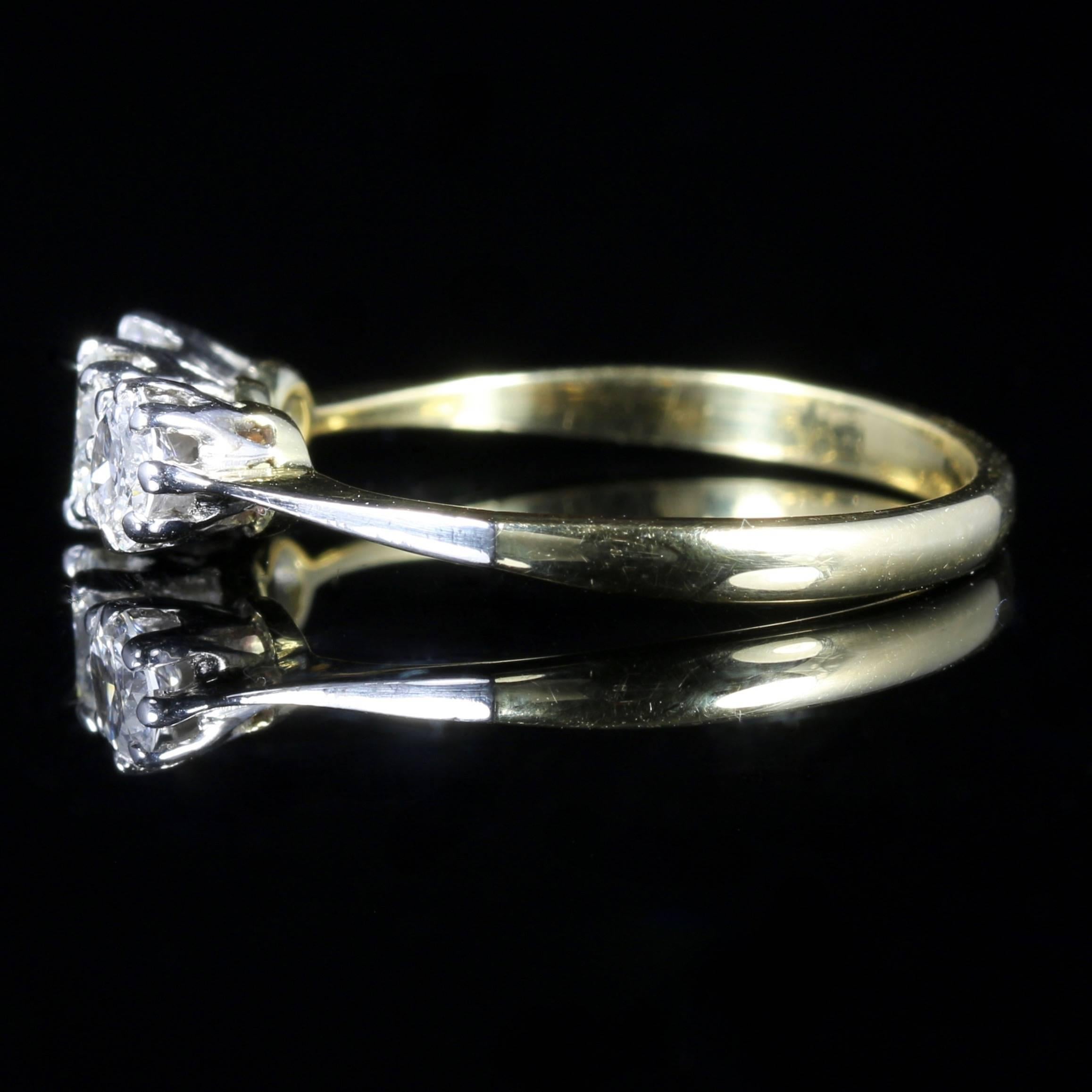 Antique Edwardian Diamond Ring Trilogy 18 Carat Plat, circa 1915 1