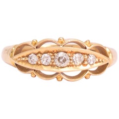 Antique Edwardian Diamond Scalloped Marquise Ring Antique Edwardian Diamond Scalloped Marquise Ring