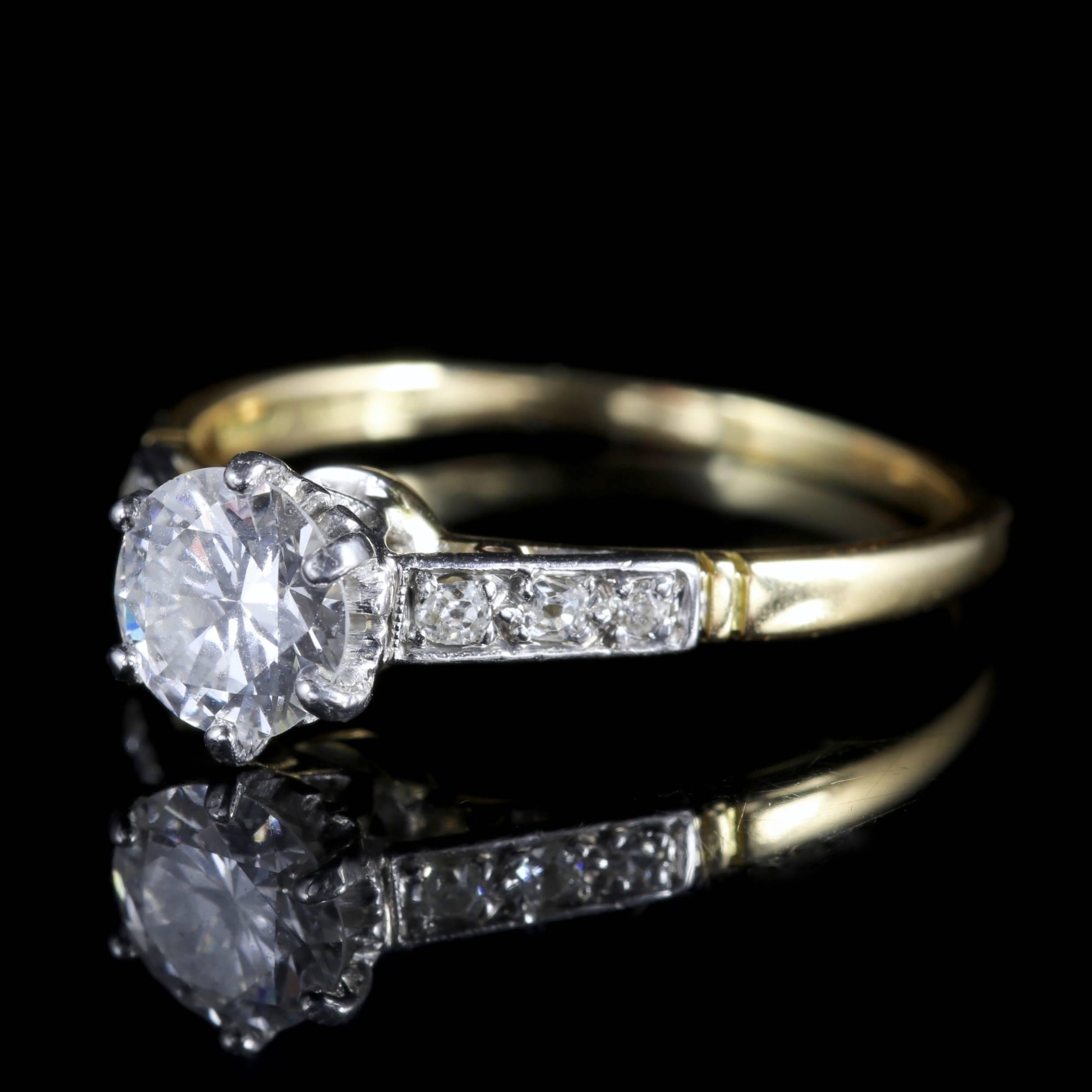 To read more please click continue reading below-

This genuine antique Edwardian 18ct Gold and Platinum solitaire ring is Circa 1915.

The ring boasts a lovely 0.85ct old cut Diamond in the centre which is superb cut, colour and clarity - VS1 H
