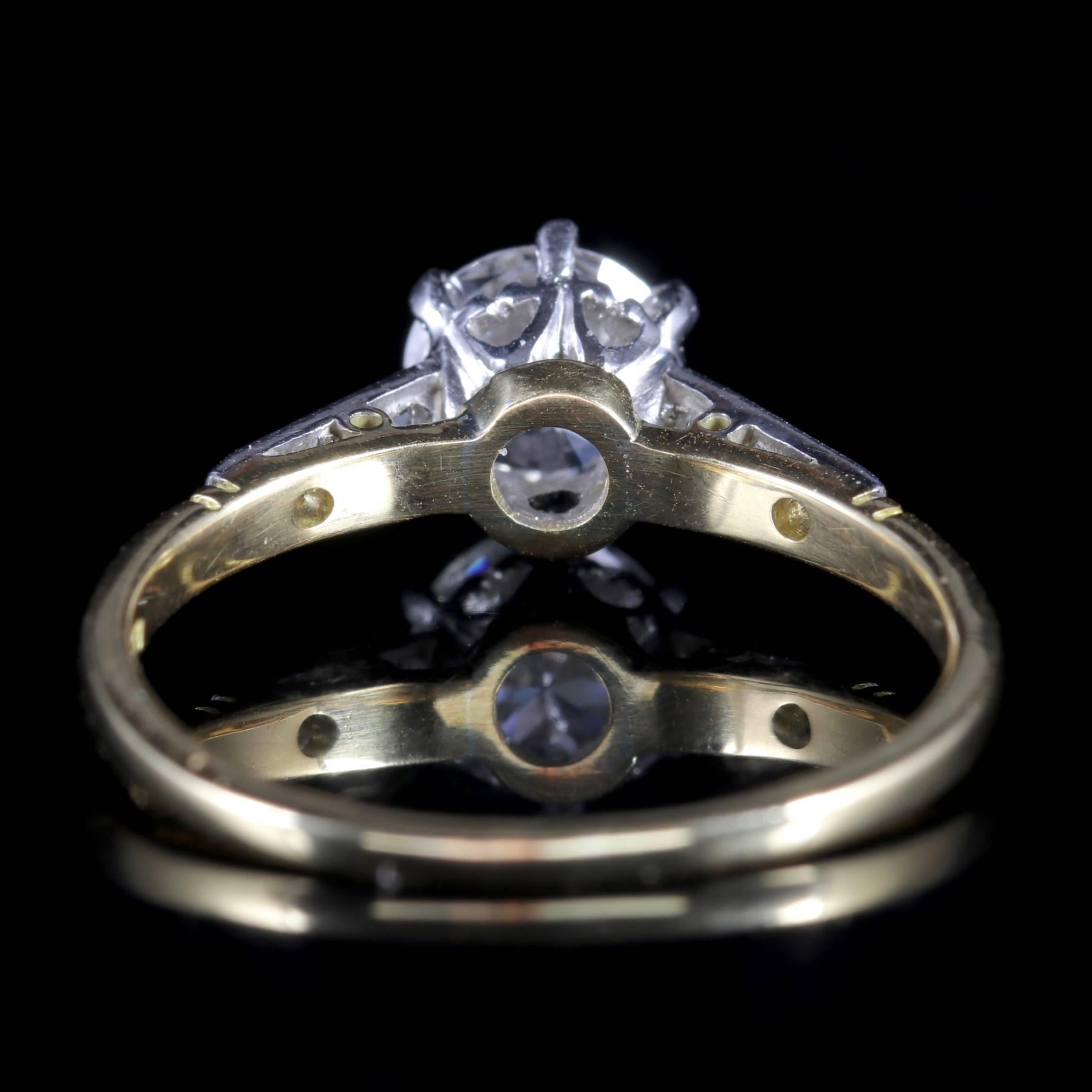 Antique Edwardian Diamond Solitaire Engagement Ring, circa 1915 In Excellent Condition For Sale In Lancaster, Lancashire