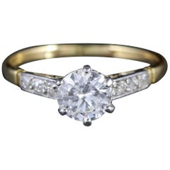 Antique Edwardian Diamond Solitaire Engagement Ring, circa 1915