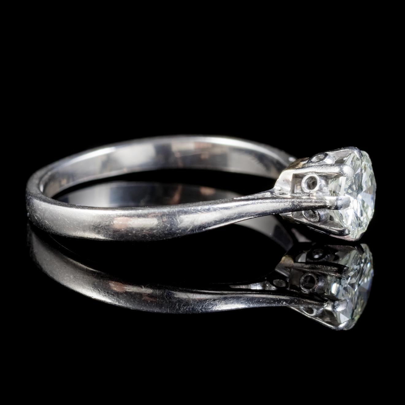 Antique Edwardian Diamond Solitaire Ring 18 Carat Gold Ring, circa 1910 im Zustand „Gut“ in Lancaster, Lancashire