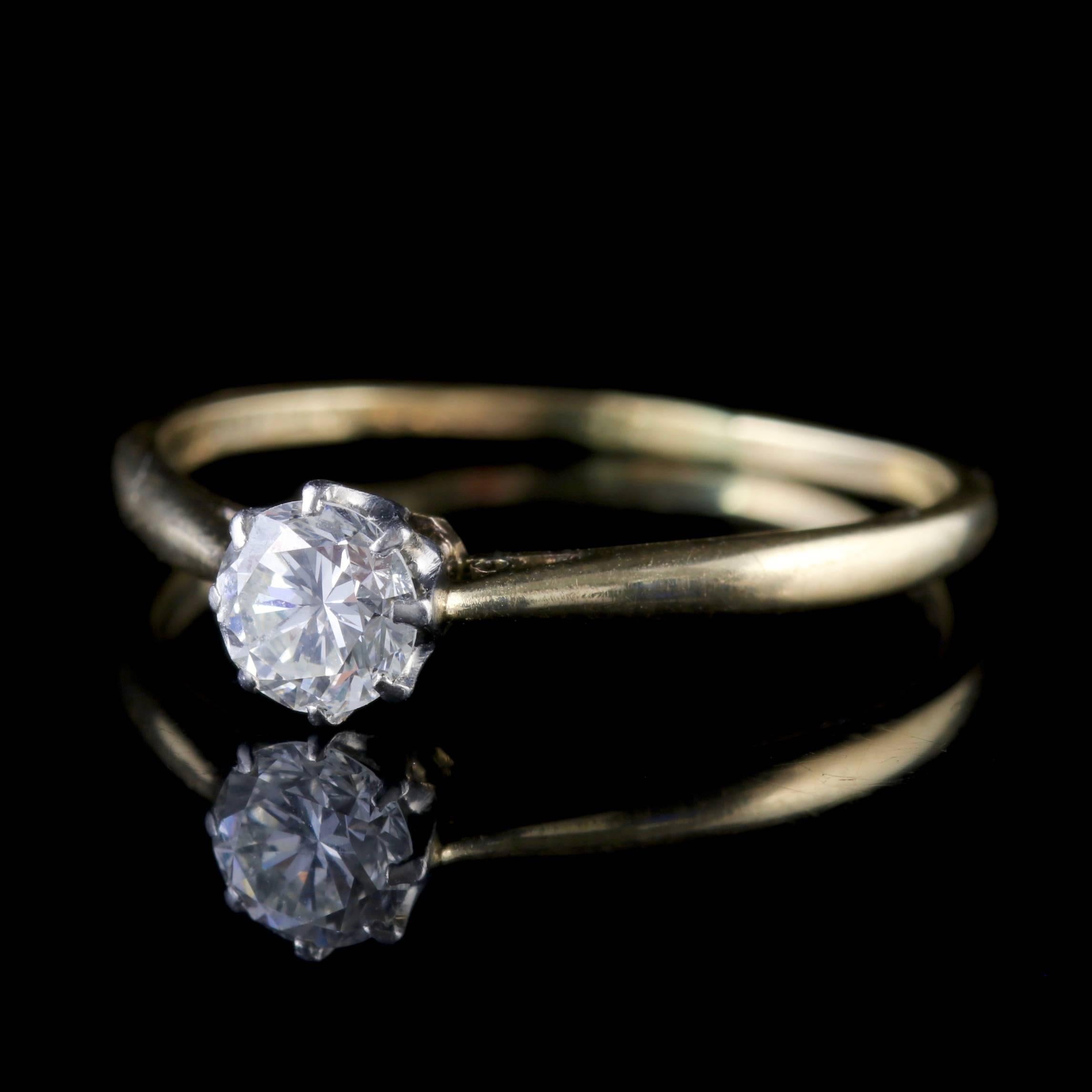 Antique Edwardian Diamond Solitaire Ring, circa 1901 In Excellent Condition In Lancaster, Lancashire