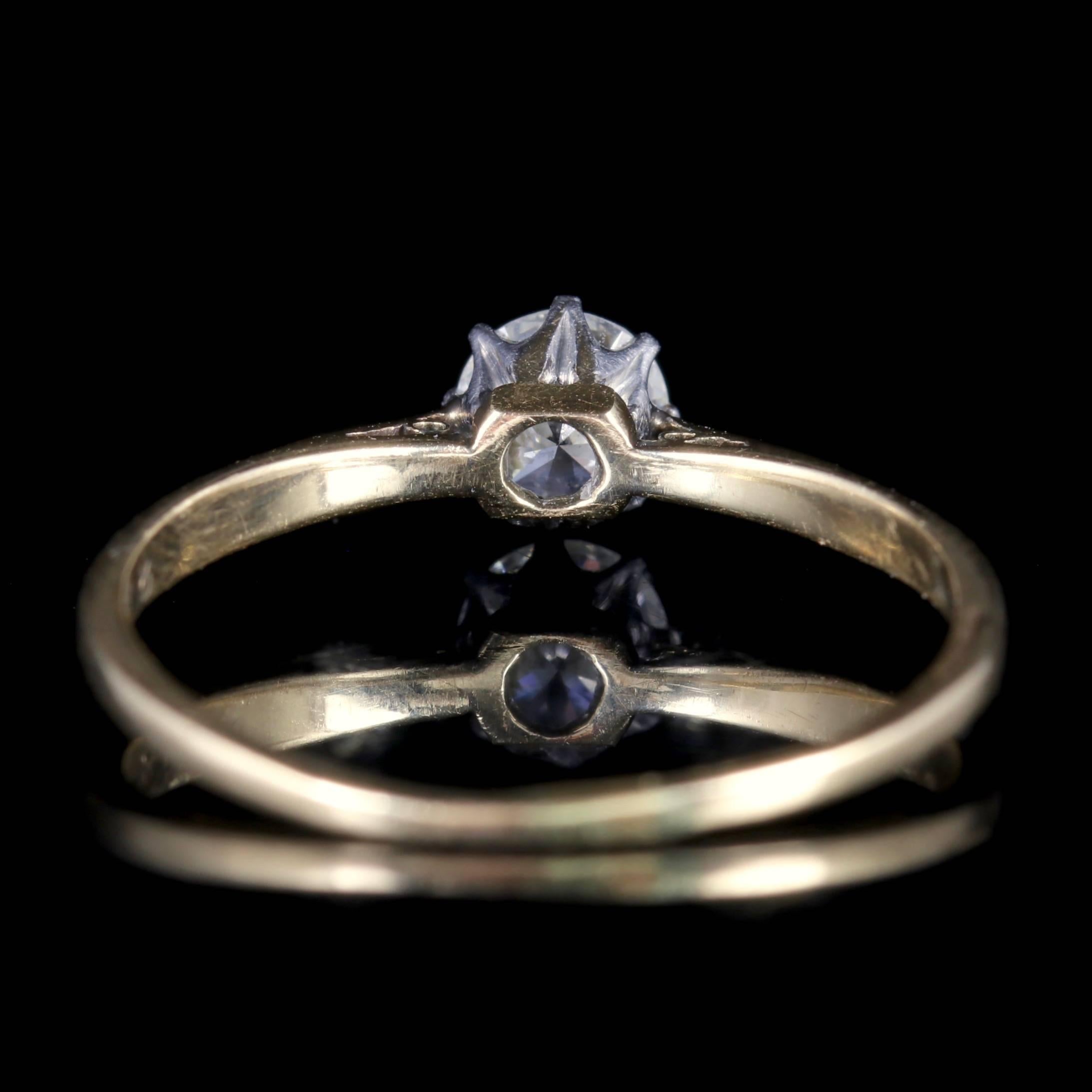 Women's Antique Edwardian Diamond Solitaire Ring, circa 1901