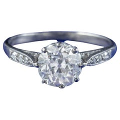 Antique Edwardian Diamond Solitaire Ring in 1.46ct Diamond, circa 1910