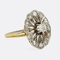 Antique Edwardian Diamond Star Cluster Ring