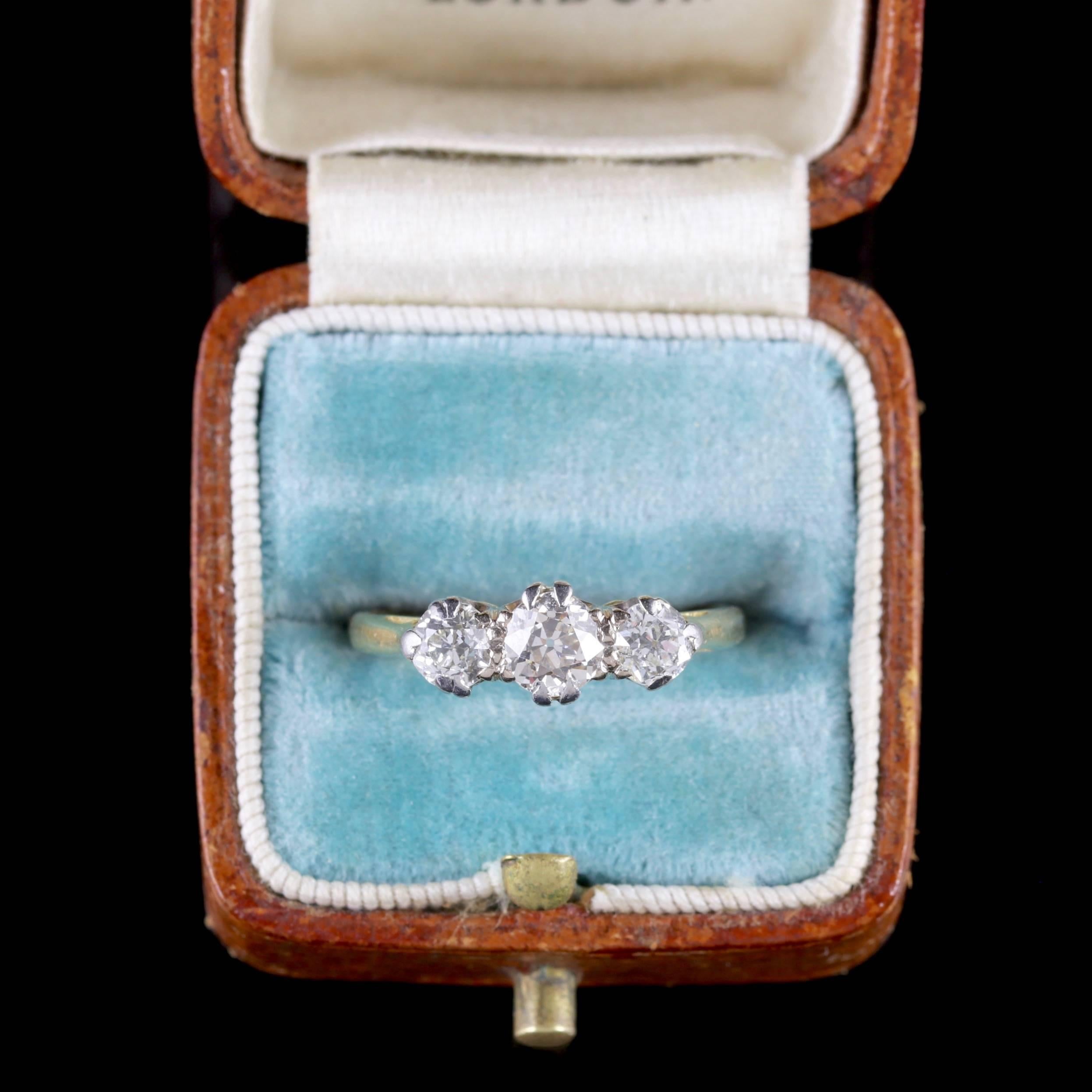 Antique Edwardian Diamond Trilogy Ring, circa 1915 1