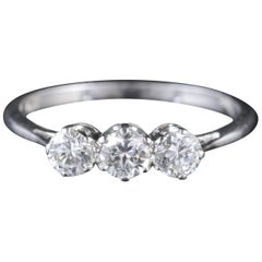antique trilogy ring Antique Edwardian Diamond Trilogy Ring Platinum, circa 1915