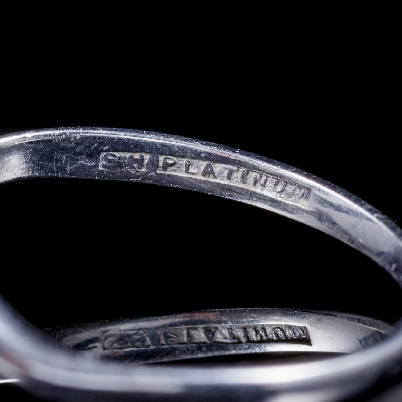 Antique Edwardian Diamond Twist Ring Platinum Engagement Ring, circa 1915 2