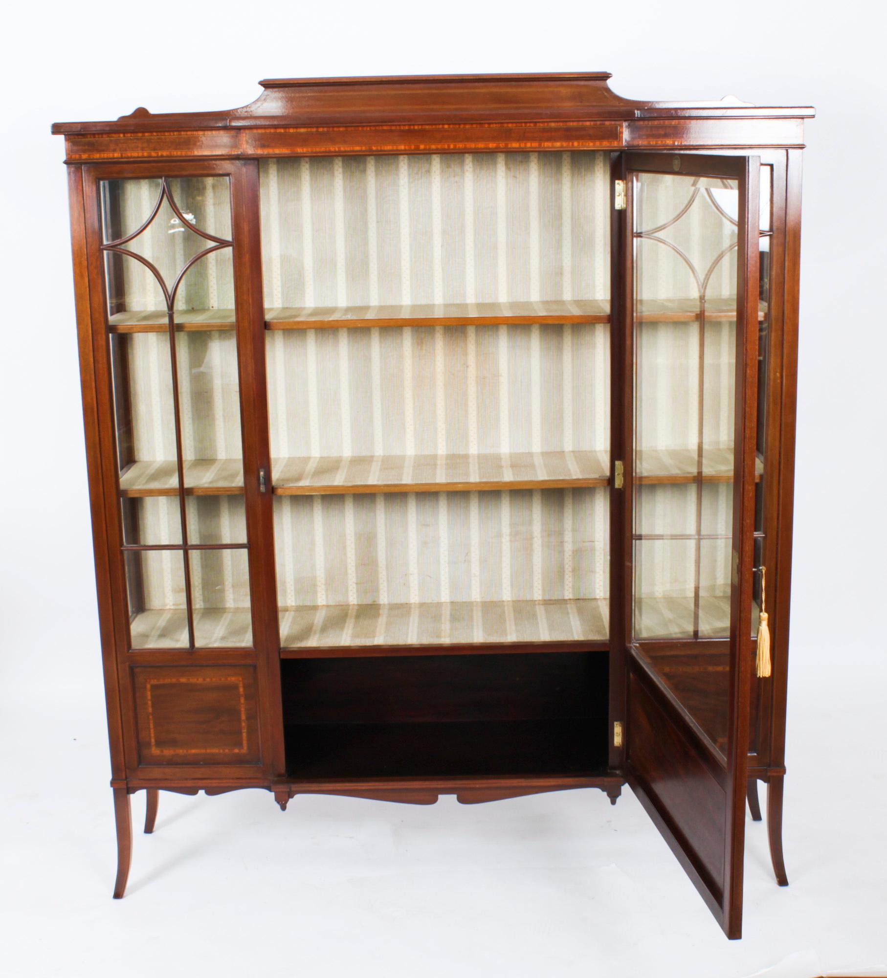 Antique Edwardian Display Cabinet by Maple & Co C1900 10
