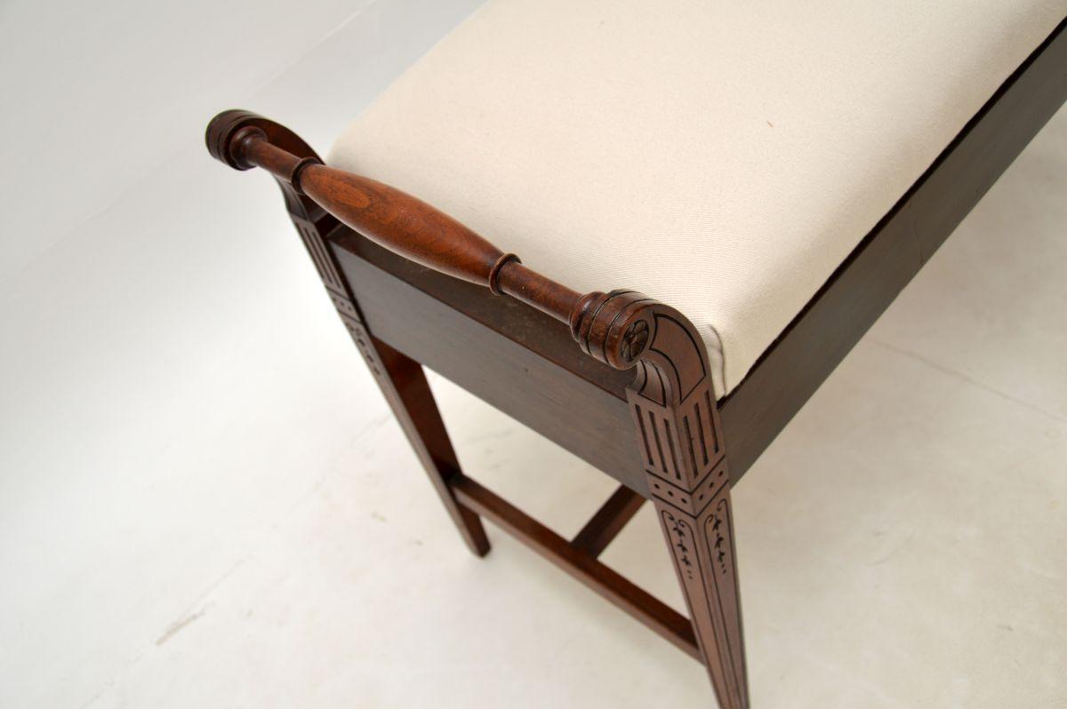 Fin du XIXe siècle Tabouret de piano de duet édouardien ancien en vente