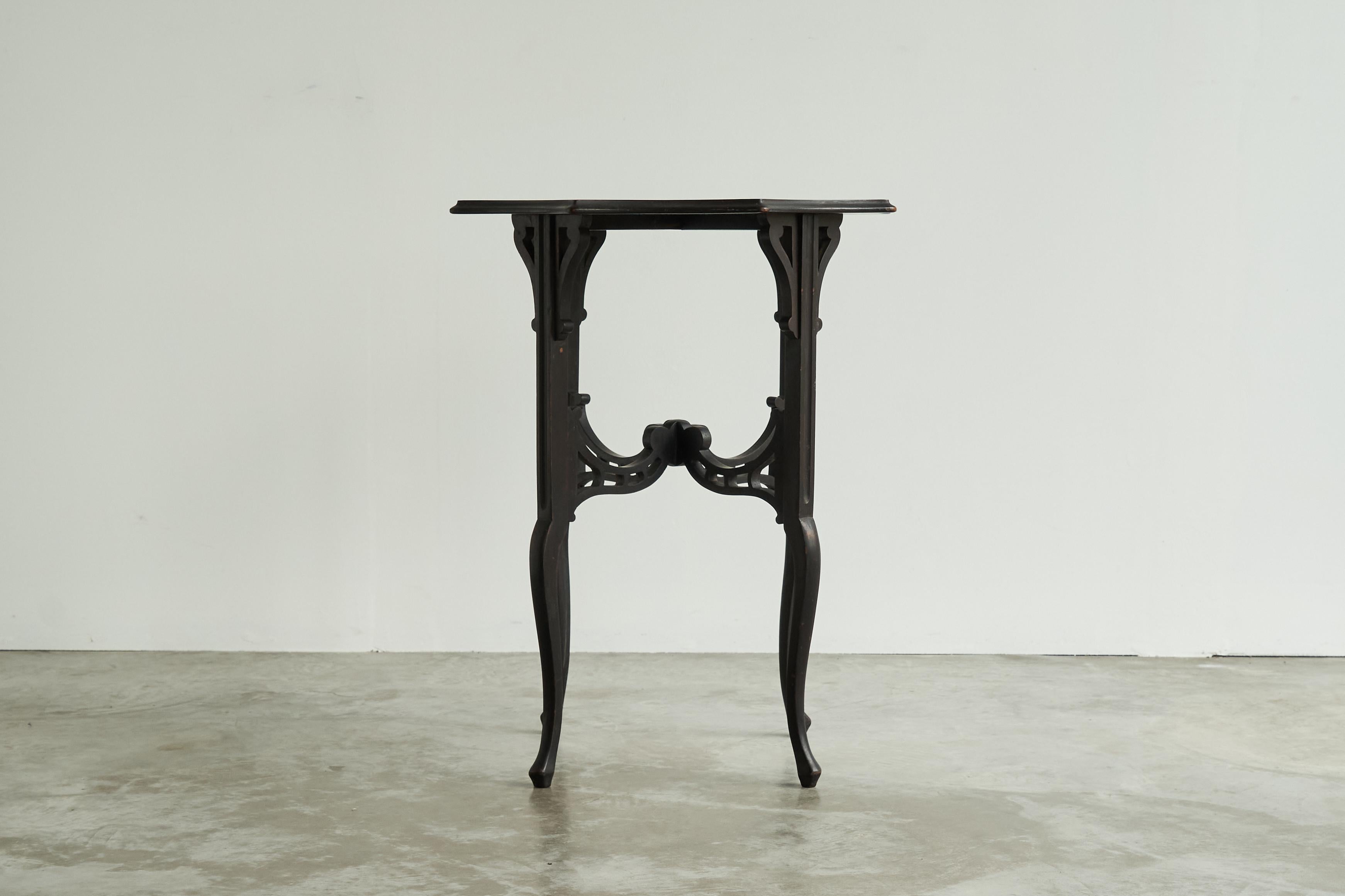 Antique Edwardian Ebonized Arts and Crafts Side Table Early 1900's For Sale 3