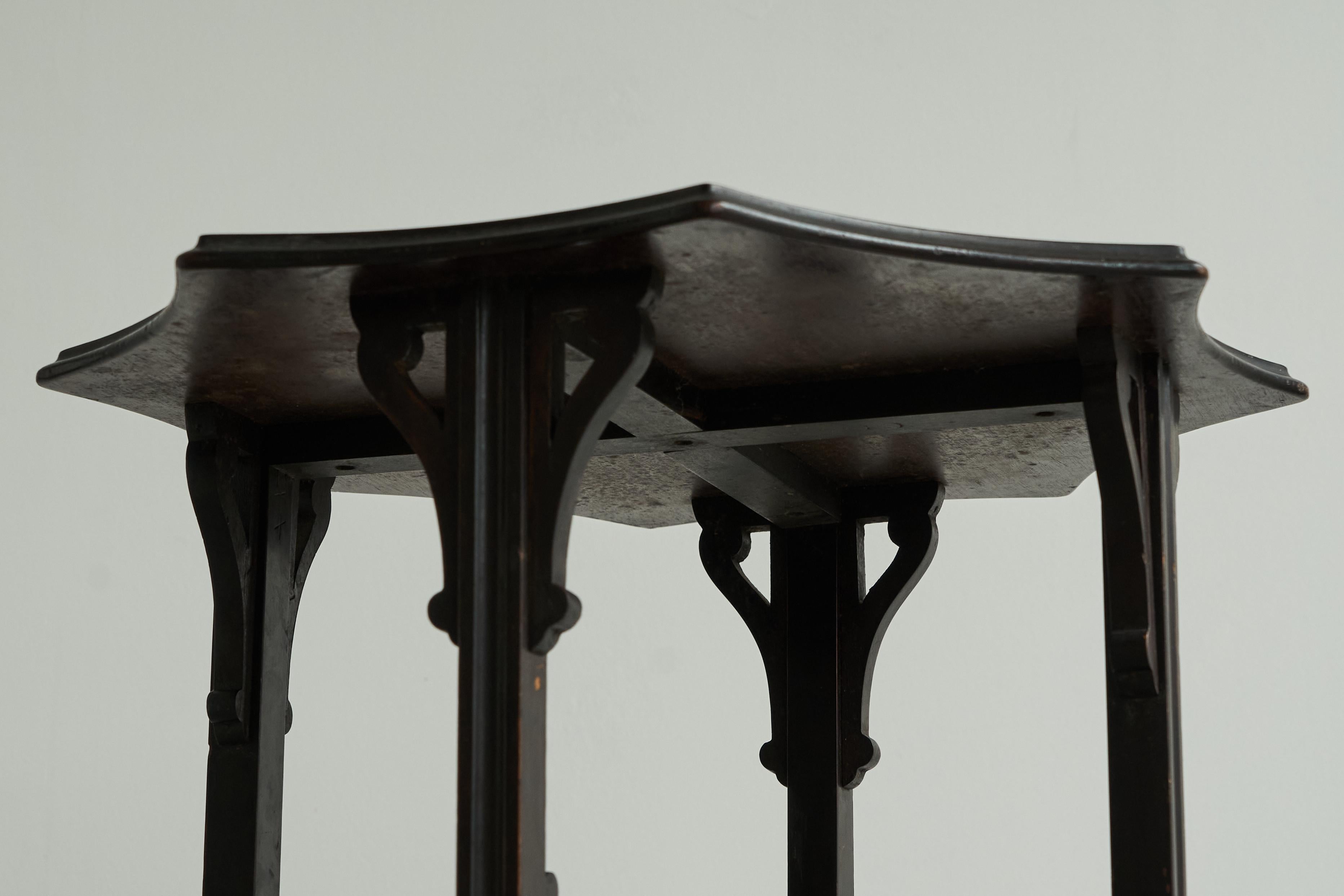 Antique Edwardian Ebonized Arts and Crafts Side Table Early 1900's For Sale 7