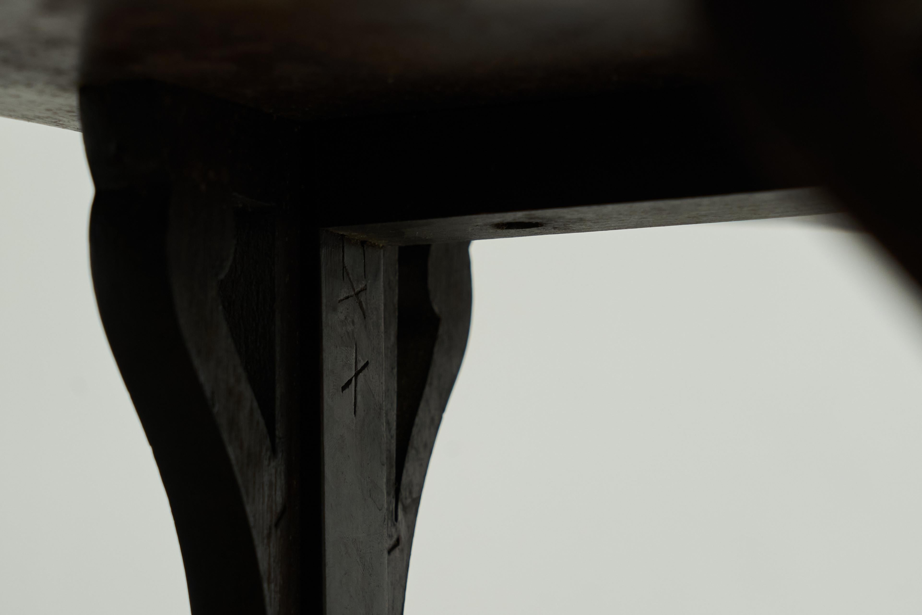 Antique Edwardian Ebonized Arts and Crafts Side Table Early 1900's For Sale 8