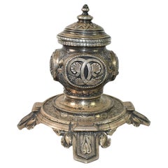 Antique Edwardian Elkington Inkwell, 1890