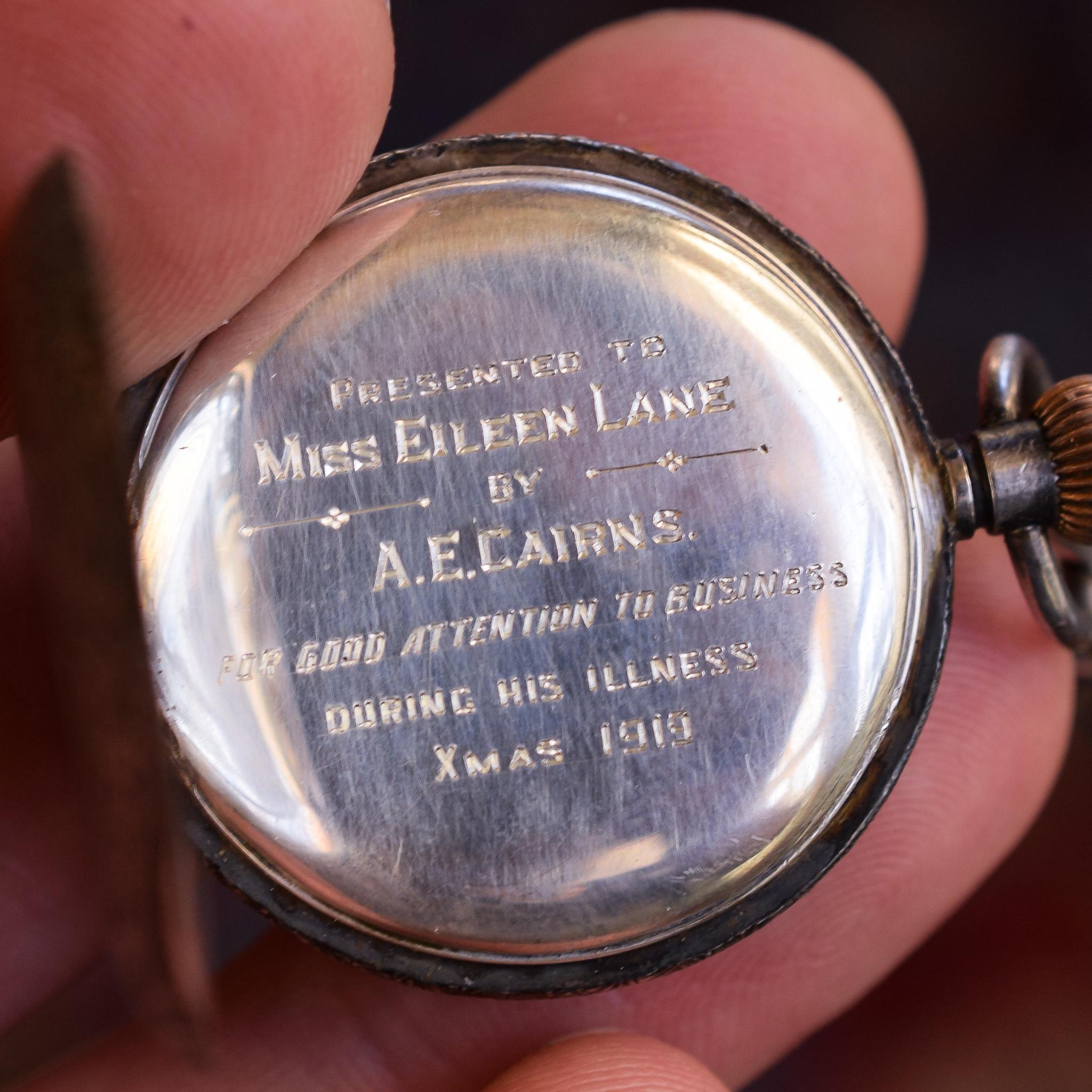 Antique Edwardian Enamelled Half Hunter Pocket Watch 5