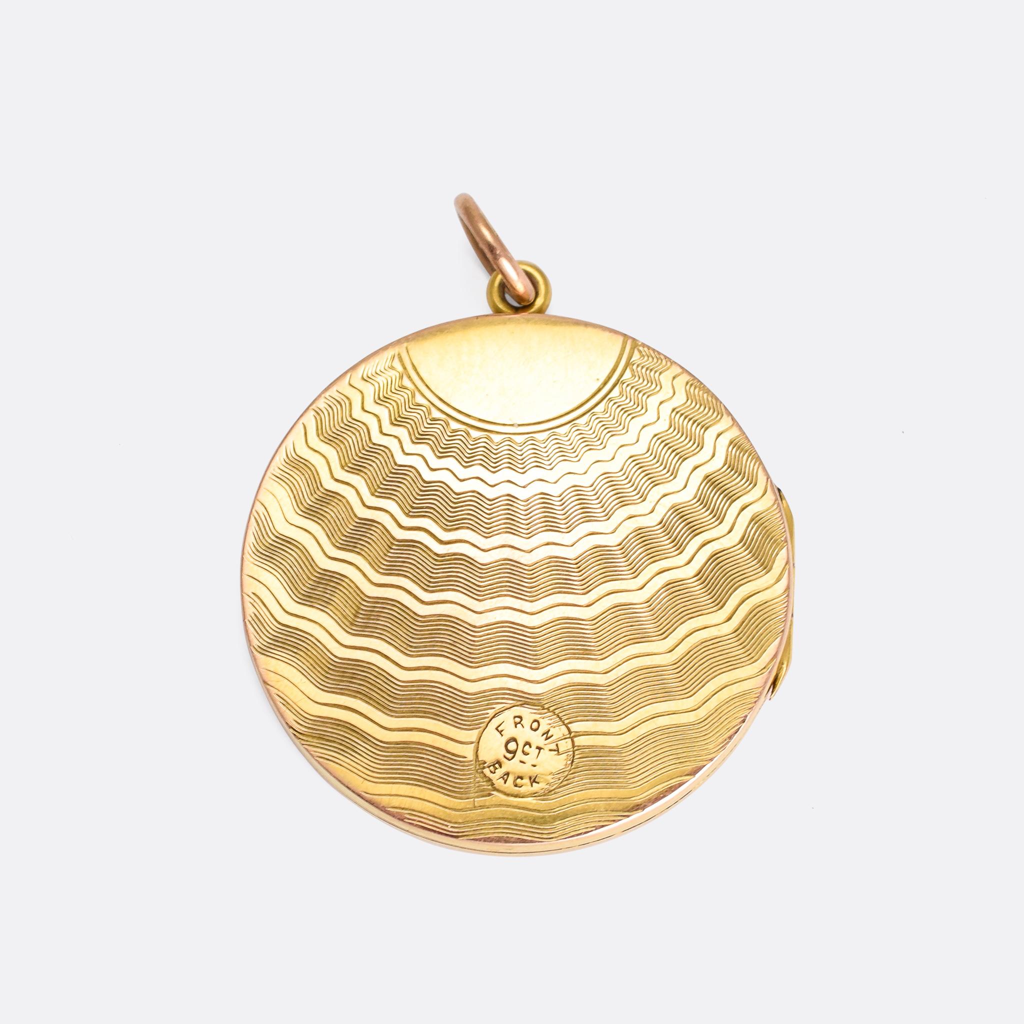 engine turned pendant