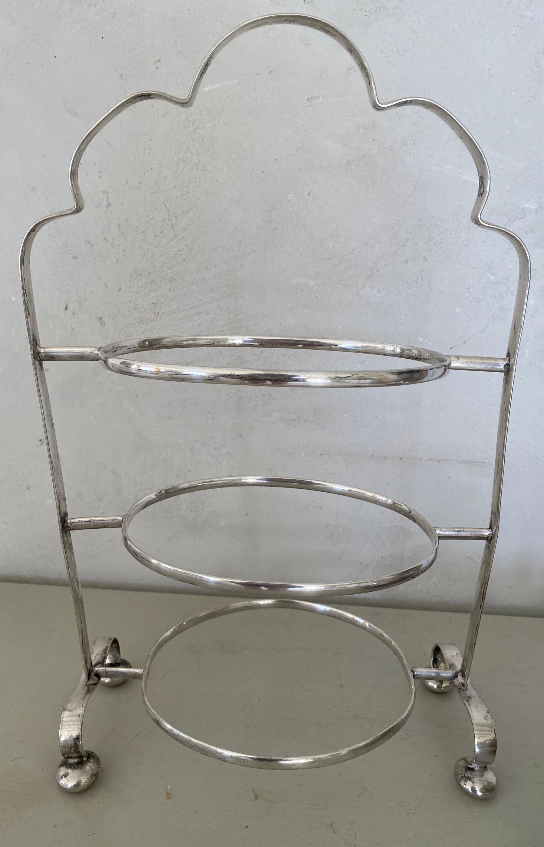 Antique Edwardian English Etagère Cake or Pastry Stand In Fair Condition In Sheffield, MA