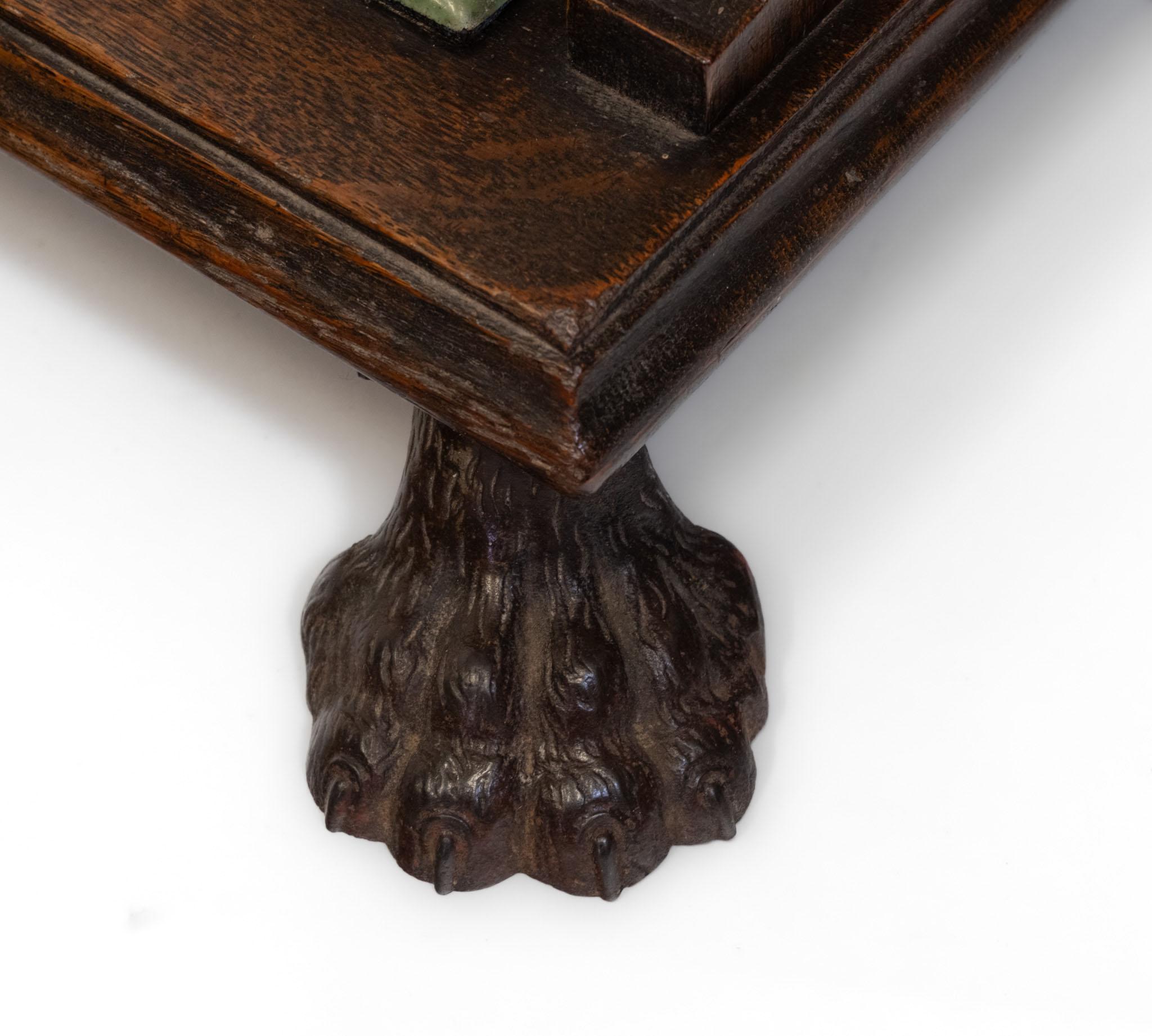 Britannique Ancien support de queue de billard en chêne anglais de l'époque édouardienne en vente